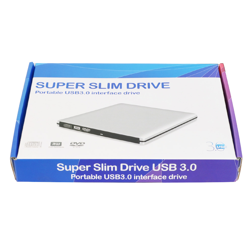 ODPS1203-SU3 pop-up 12,7 mm USB 3.0 aluminio caja externa de DVD (negro)