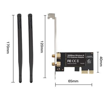 PCIe Network card 300Mpbs Wireless Adapter PCI Express WIFI adapter with Realtek 8192CE for PC