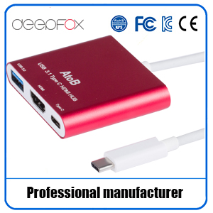 3Ports USB3.0 HDMI Type C HUB adapter