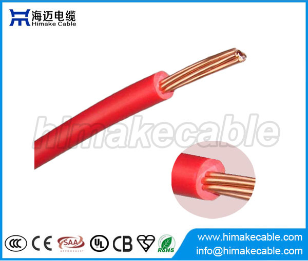 Conductor de cobre PVC de 600V aislado eléctrico Cable THW 75 ° c