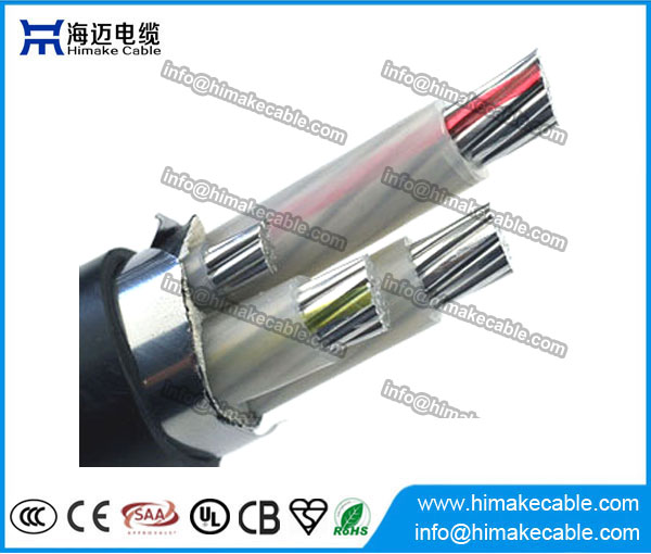 Conductor de aluminio cinta de acero blindado XLPE aisló el Cable de transmisión 0.6/1KV