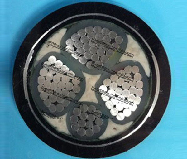 Conductor de aluminio cinta de acero blindado XLPE aisló el Cable de transmisión 0.6/1KV