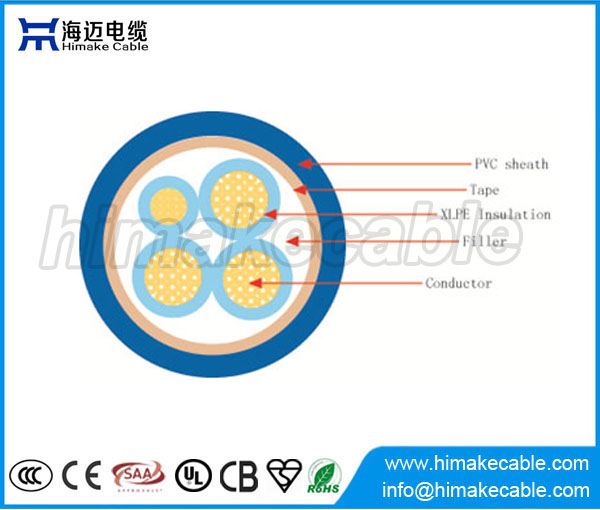 موصل النحاس XLPE معزولة السلطة الكابل 0.6/1KV
