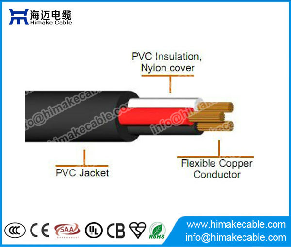Multi-stranded Copper conductor PVC and Nylon insulated TSJ cord cable 300V