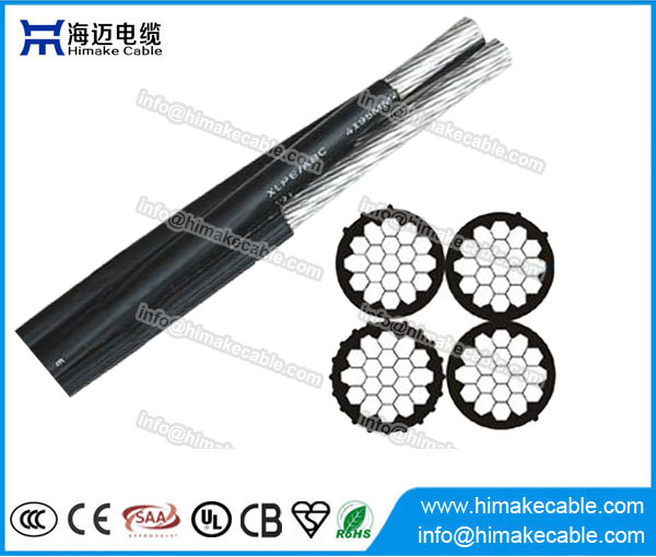 Cable de gota Cable ABC aéreo limitado Cable gota Quadruplex del servicio aéreo
