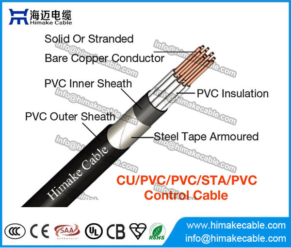 PVC insulated Steel Tape Armored Control Cable 450/750V 0.6/1KV