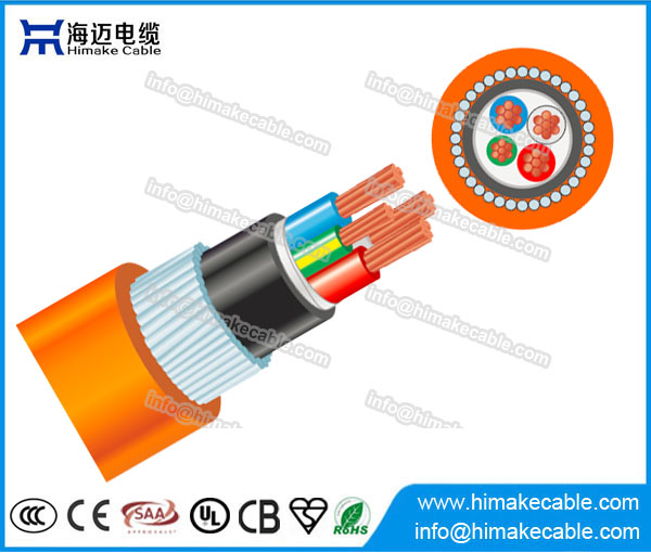 Filo di acciaio corazzato PVC circolare Orange cavo 0.6/1KV