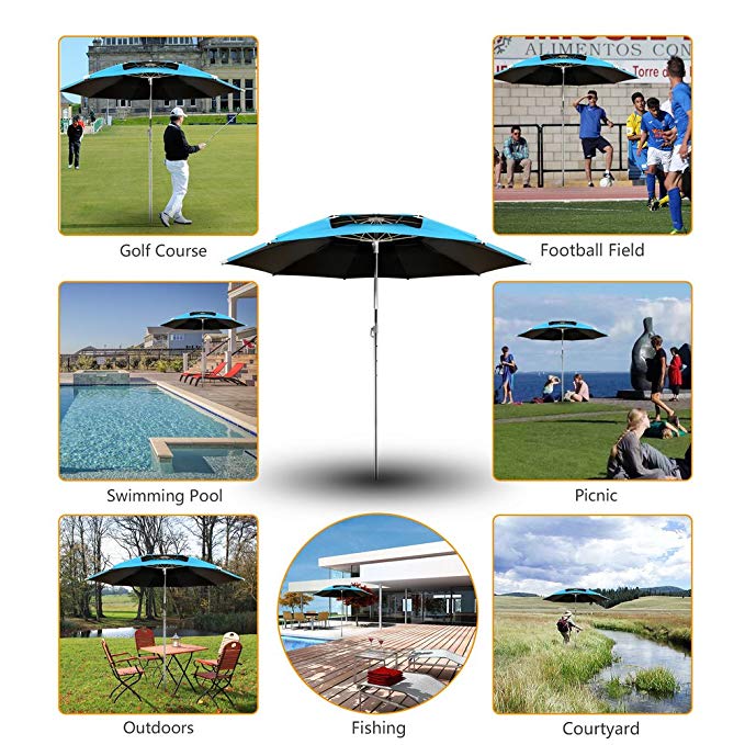 1.8 m Pesca al aire libre Camping Plegable A Prueba de agua Sombrilla Protector solar Descanso en la playa Pesca con caña Universal Anti UV Sombrilla Sombrilla Toldo