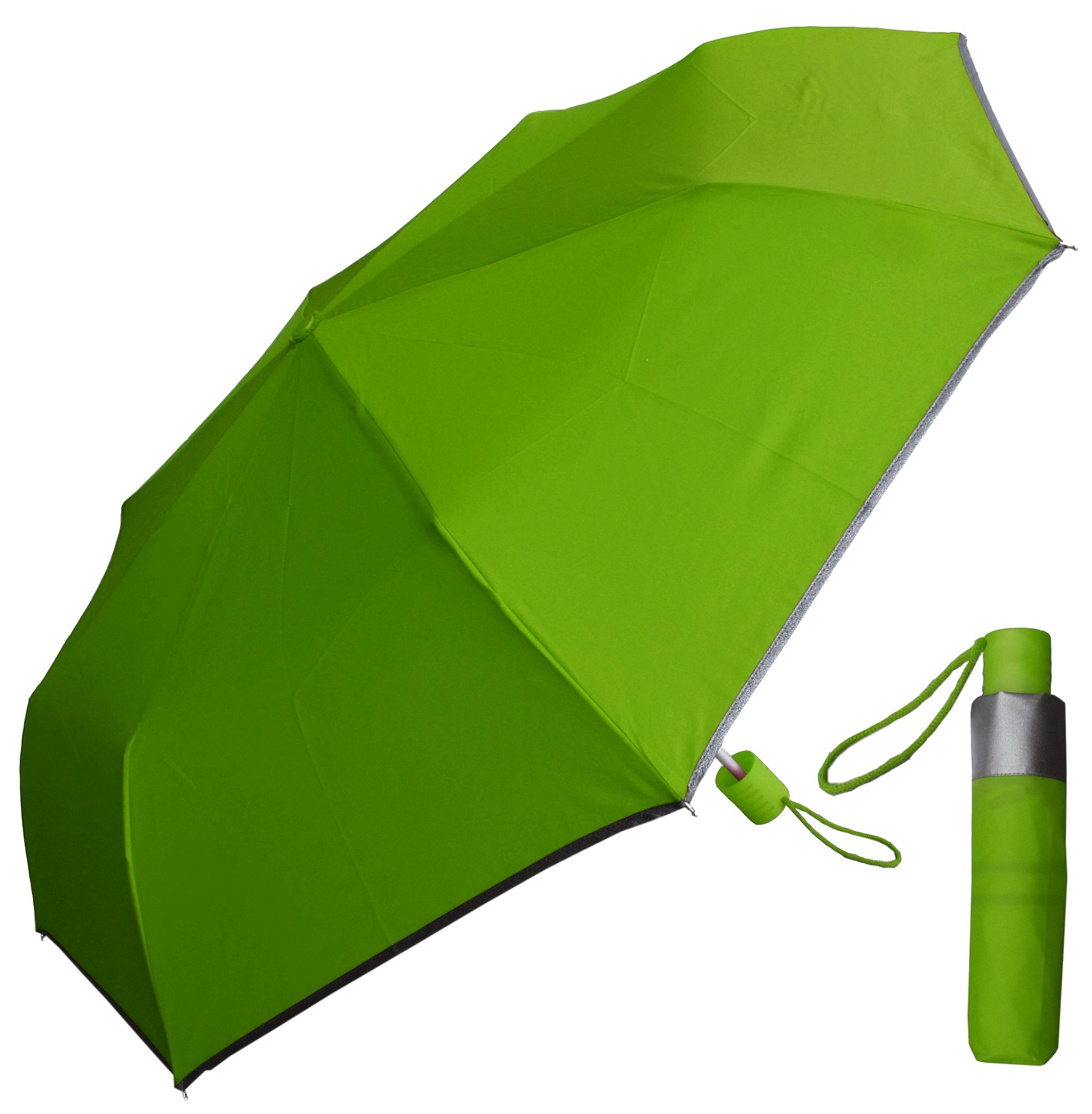 21inch * 8k reflective edge, matching color fabric, folding umbrella and double umbrella gift