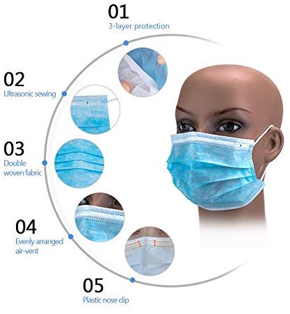 3Ply FDA CE Disposable Face with Comfortable Earloop
