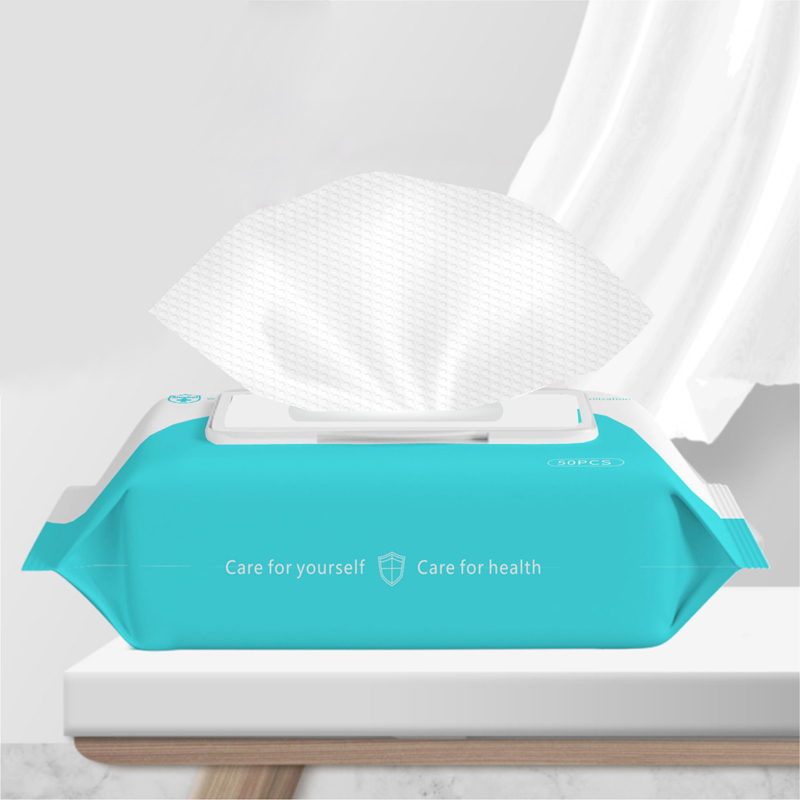 50pcs/bag 75% alcohol base wet wipe Antiseptic Antibacterial disinfectant wipe for personal care hand cleaning