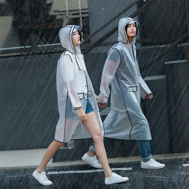 Amazon Top Seller  Wholesale Clear Transparent Plastic PVC Handbag Women Raincoat Jacket Poncho Waterproof Rain coat