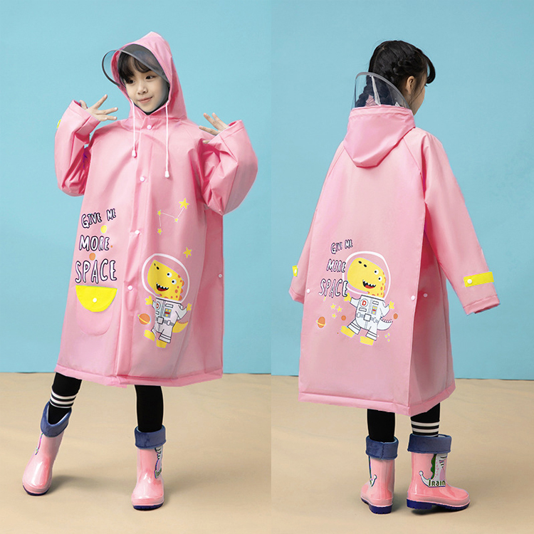 Boys and Girls Clear Transparent Raincoats for Children
