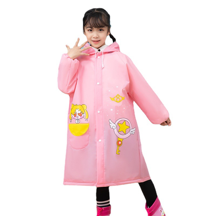 Boys and Girls Clear Transparent Raincoats for Children