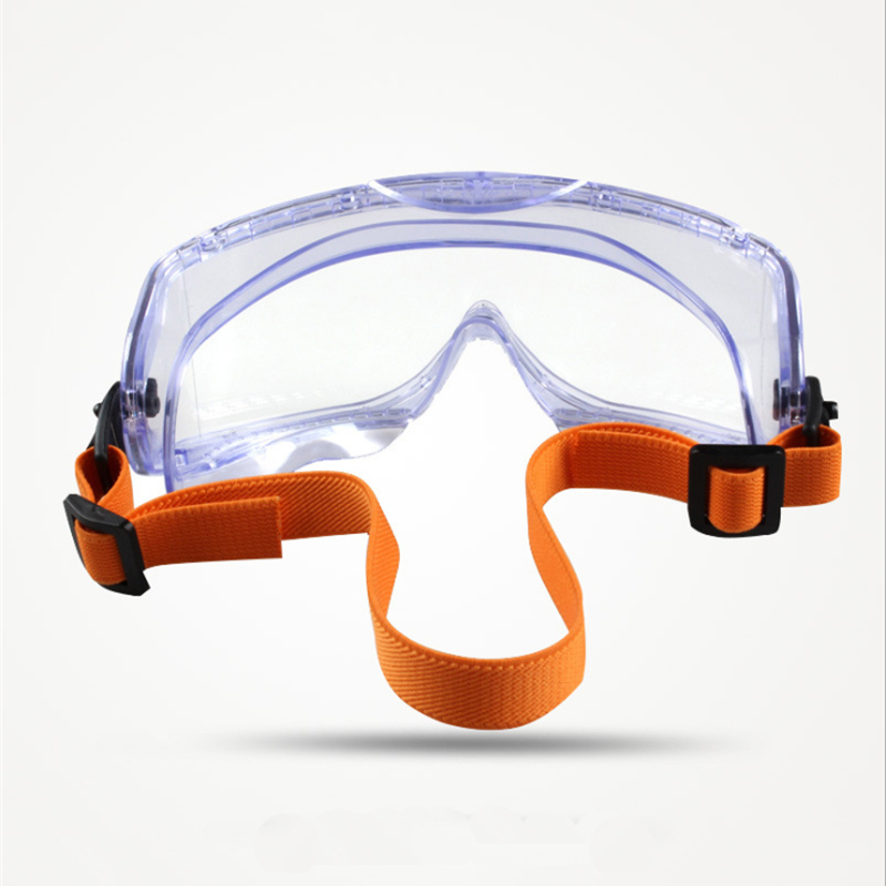 Klare, beschlagfreie, kratzfeste Rundumgläser, rutschfeste Schutzbrille, einstellbare transparente Schutzbrille
