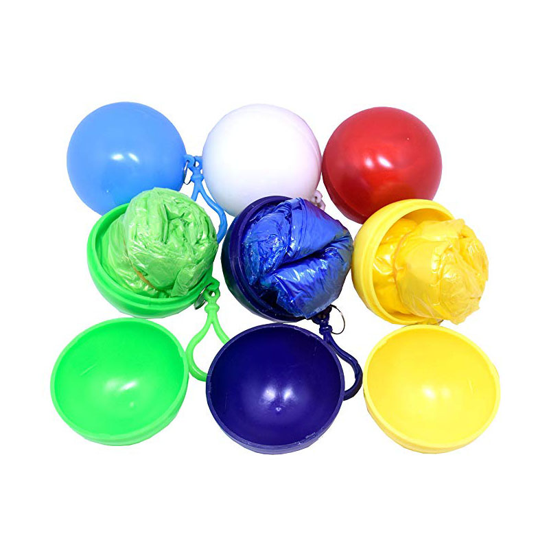 Convenient disposable emergency raincoats portable hook poncho ball for outdoor activities