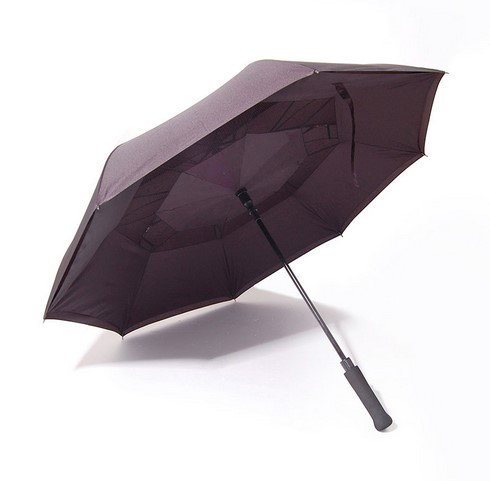Creative High Quality Double Layers Long Handle Reverse Inverted Golf Umbrella