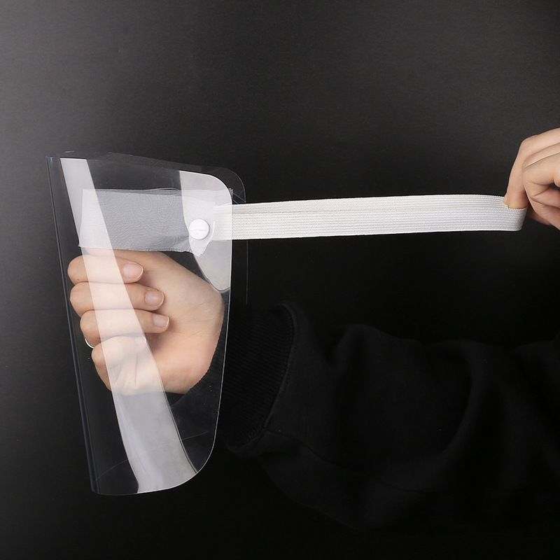 Elastic band visor PET disposable face shield mask