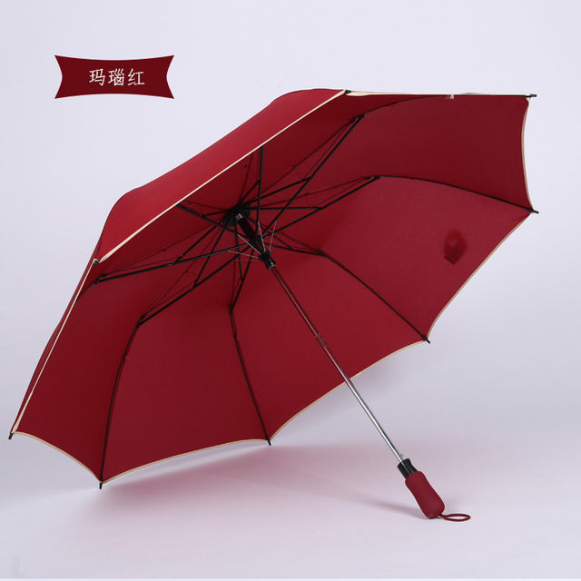 High quality Auto open 2 fold umbrella with logo print golf umbrella wholesale