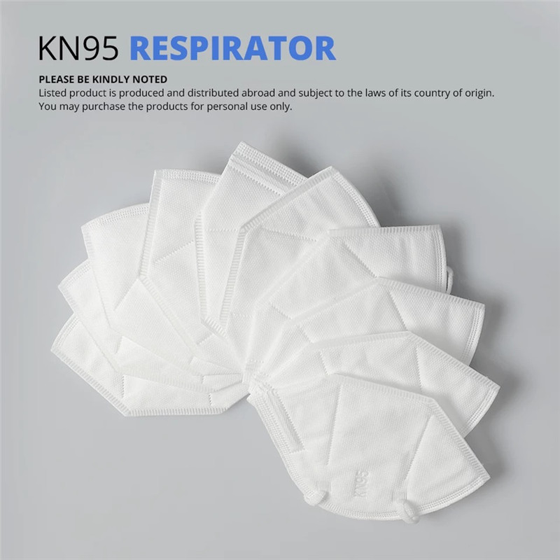 Hot sales 50 pcs/bag kn95 protection recyclable face masks