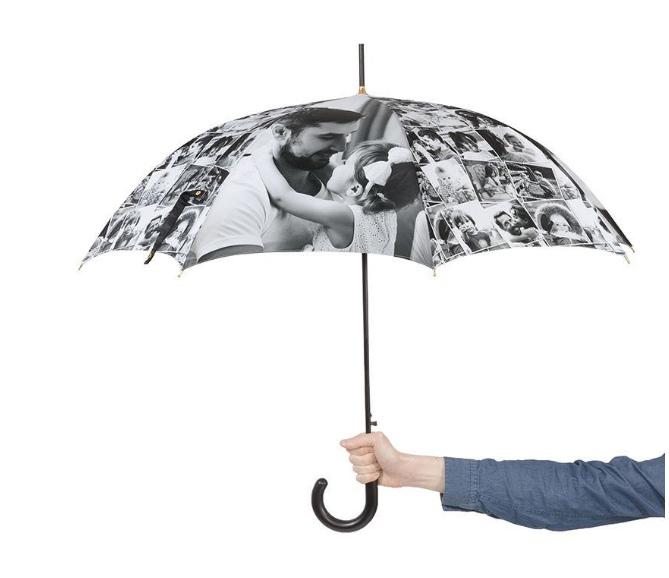 Light Aluminum Frame Animal Print Design Straight Umbrella