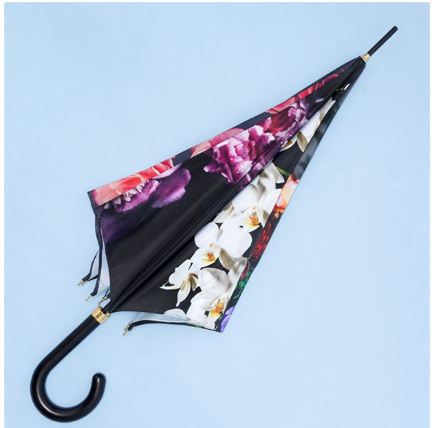 Light Aluminum Frame Animal Print Design Straight Umbrella