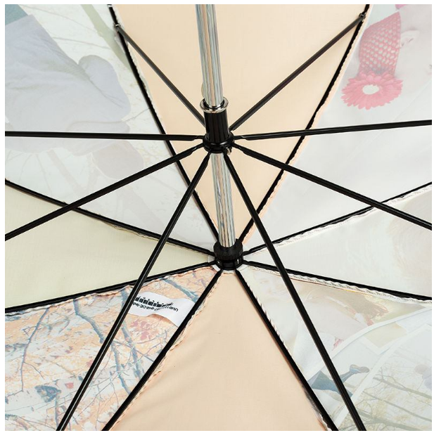 Light Aluminum Frame Animal Print Design Straight Umbrella