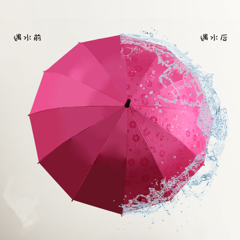 Lotus 2022 23inch Magic Umbrella Water Flower Straight Umbrella