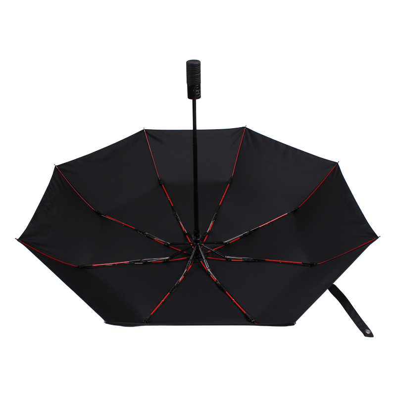 New Items from Shaoxing Factory 3 Fold Colored Windproof Frame Compact Business Umbrella with Tire Pattern Handle
