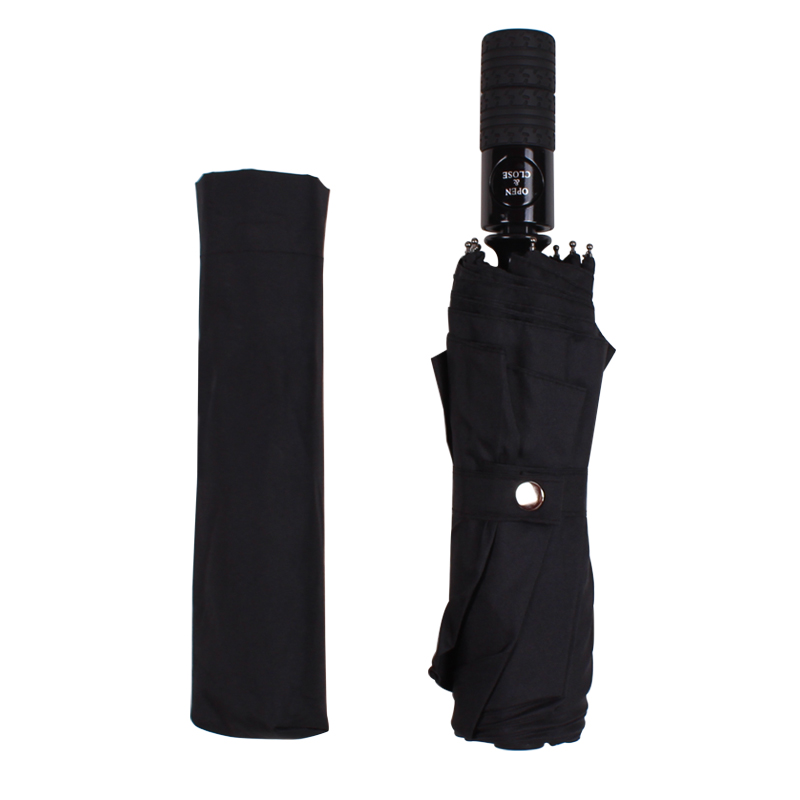 New Items from Shaoxing Factory 3 Fold Colored Windproof Frame Compact Business Umbrella with Tire Pattern Handle