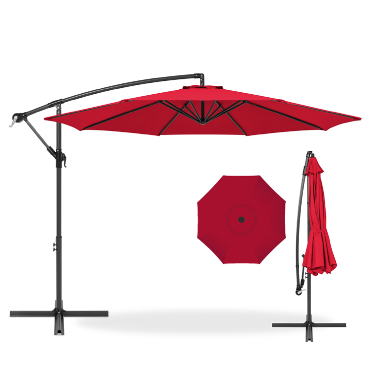Outdoor Hanging umbrella with 360 Rotation