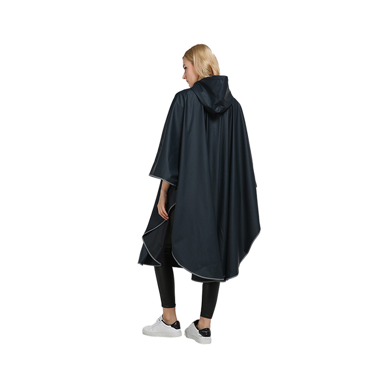 Outdoor polyester rain motorcycle poncho pu coated rain coat for adult