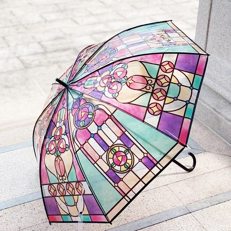 POE umbrella with Special Colorful Window Printing
