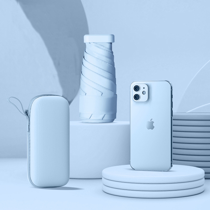 Pocket 5 Folding Sun Umbrella with Mini Case