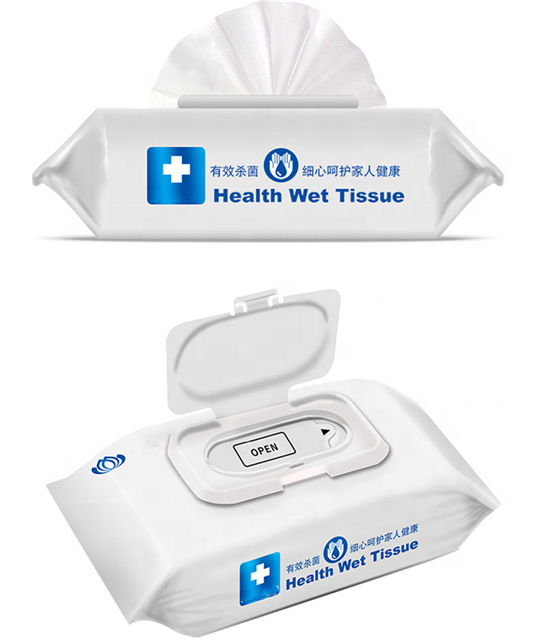 Single piece alcoholic non-woven fabrics cleaning wet wipes