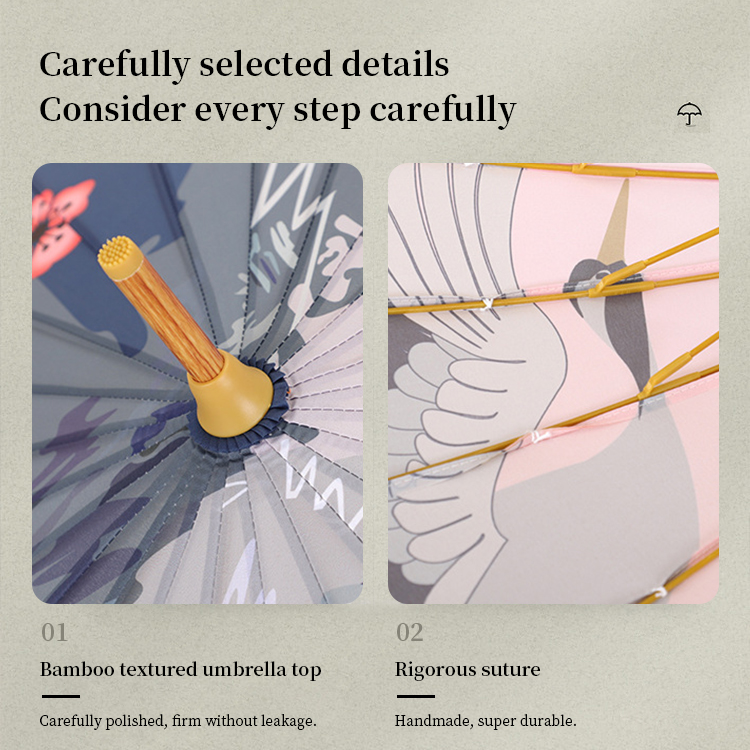 Windproof Chinese Style Umbrella for Outdoor