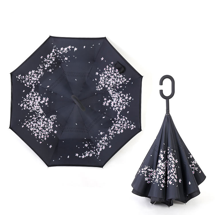Windproof Compact Reverse Umbrella for Car