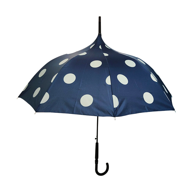 Wrapped Edge Dot Pagoda Umbrella for Ladies