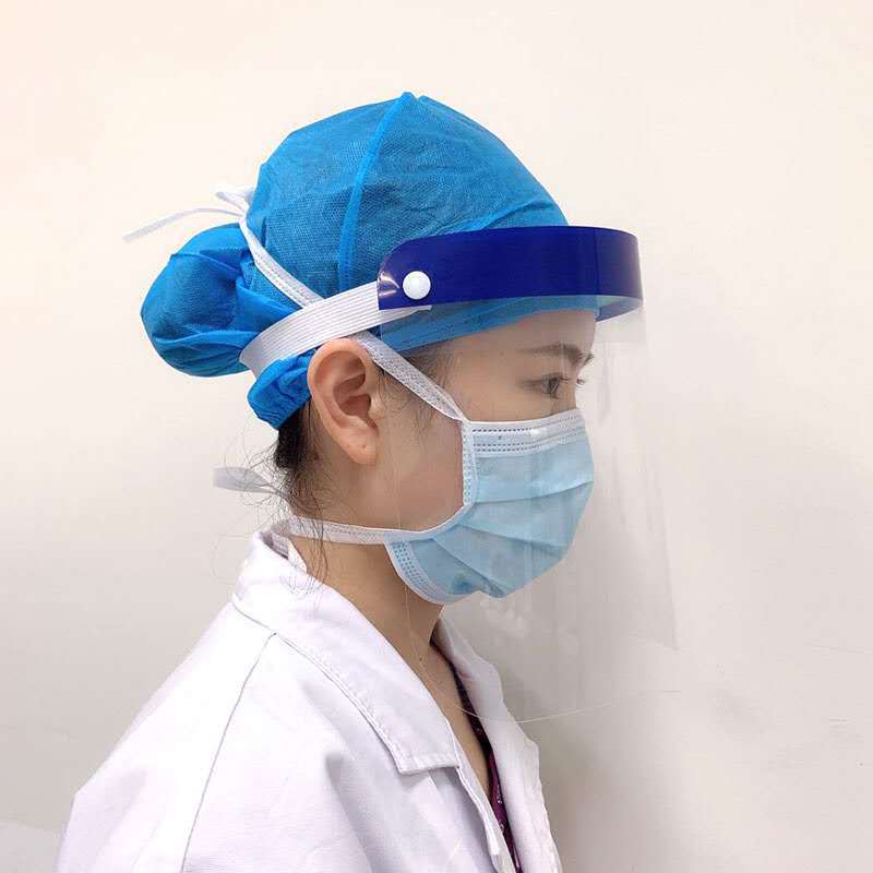 clear disposable face protection mask with shield