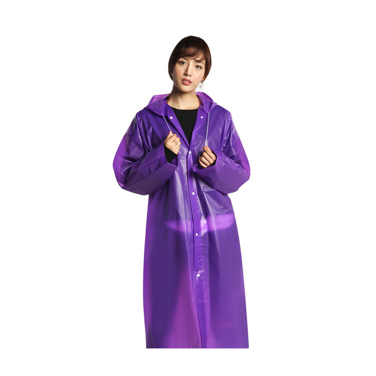 wholesale Rain Coat Non-disposable purple raincoat EVA fashionable environmental protection raincoat travel outdoor lightweight