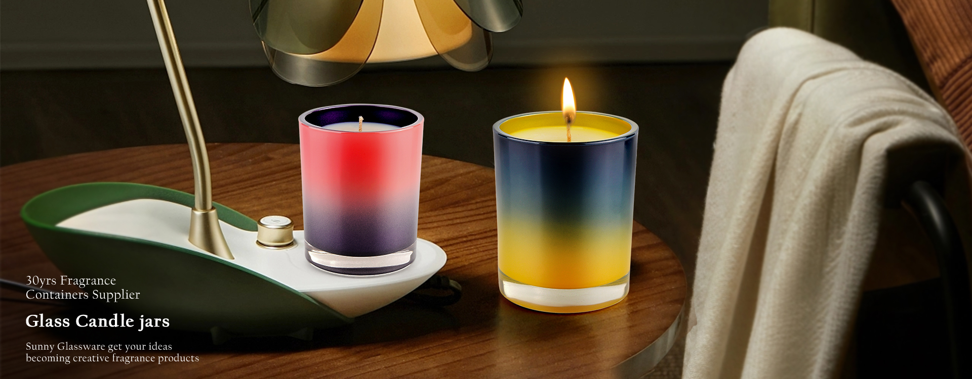 glass candle holders