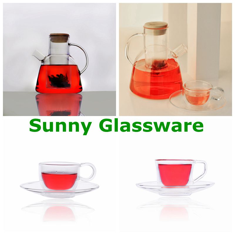 Special teapot set with wooden cover