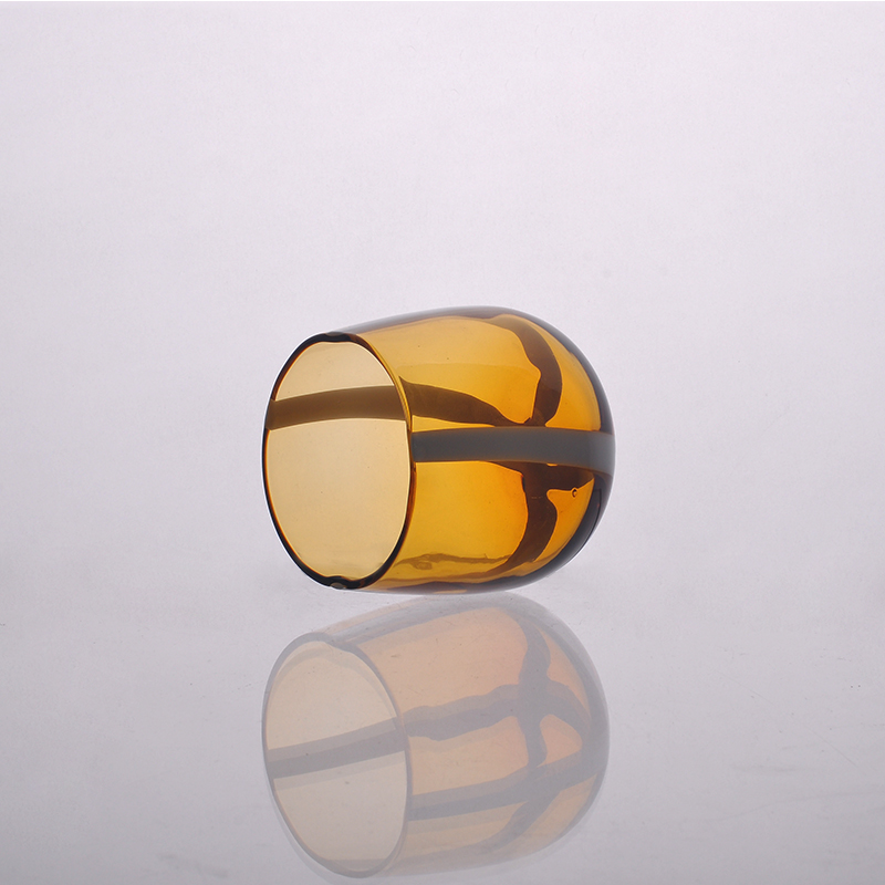 Cased color glass Candle holder