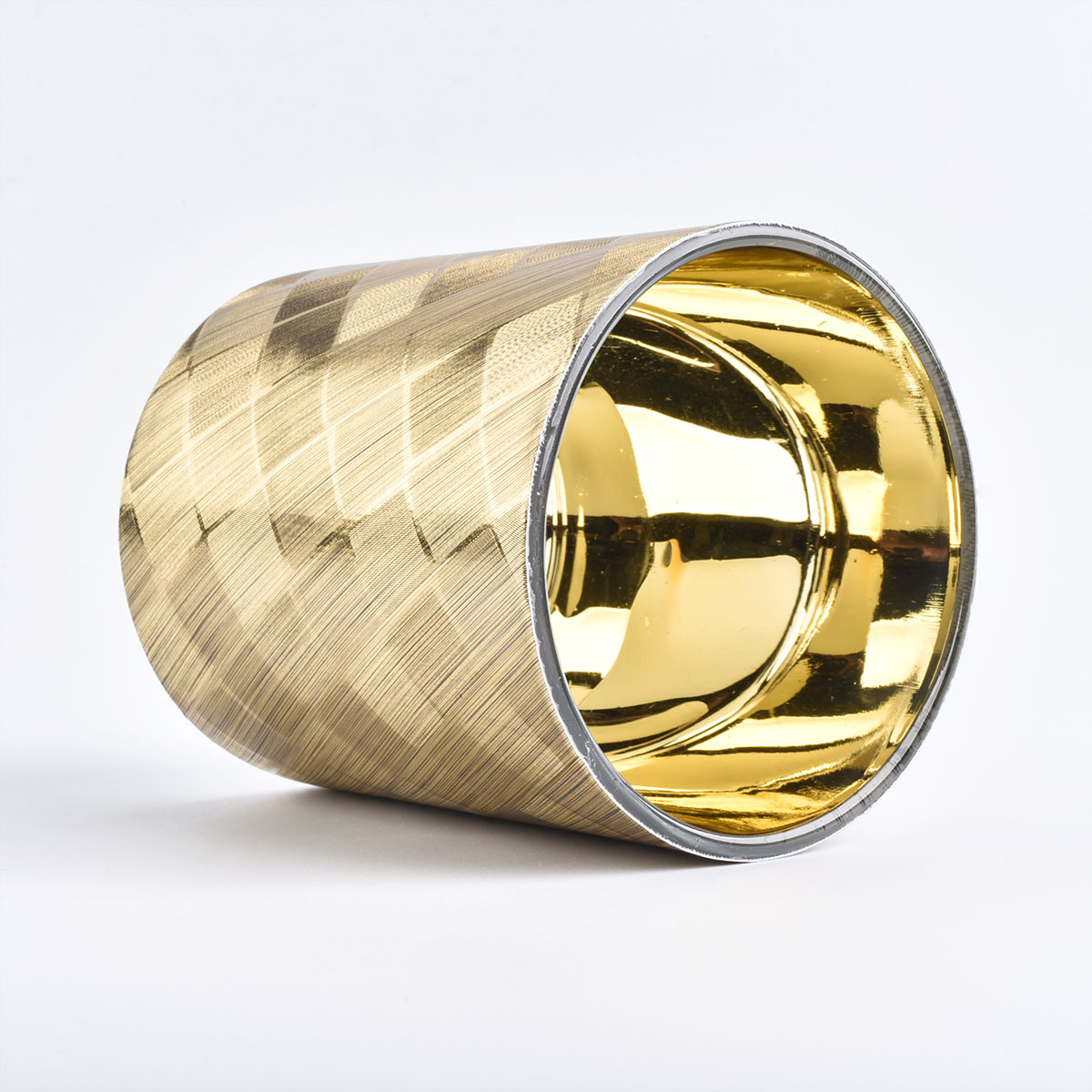 luxury leather glass candle jar