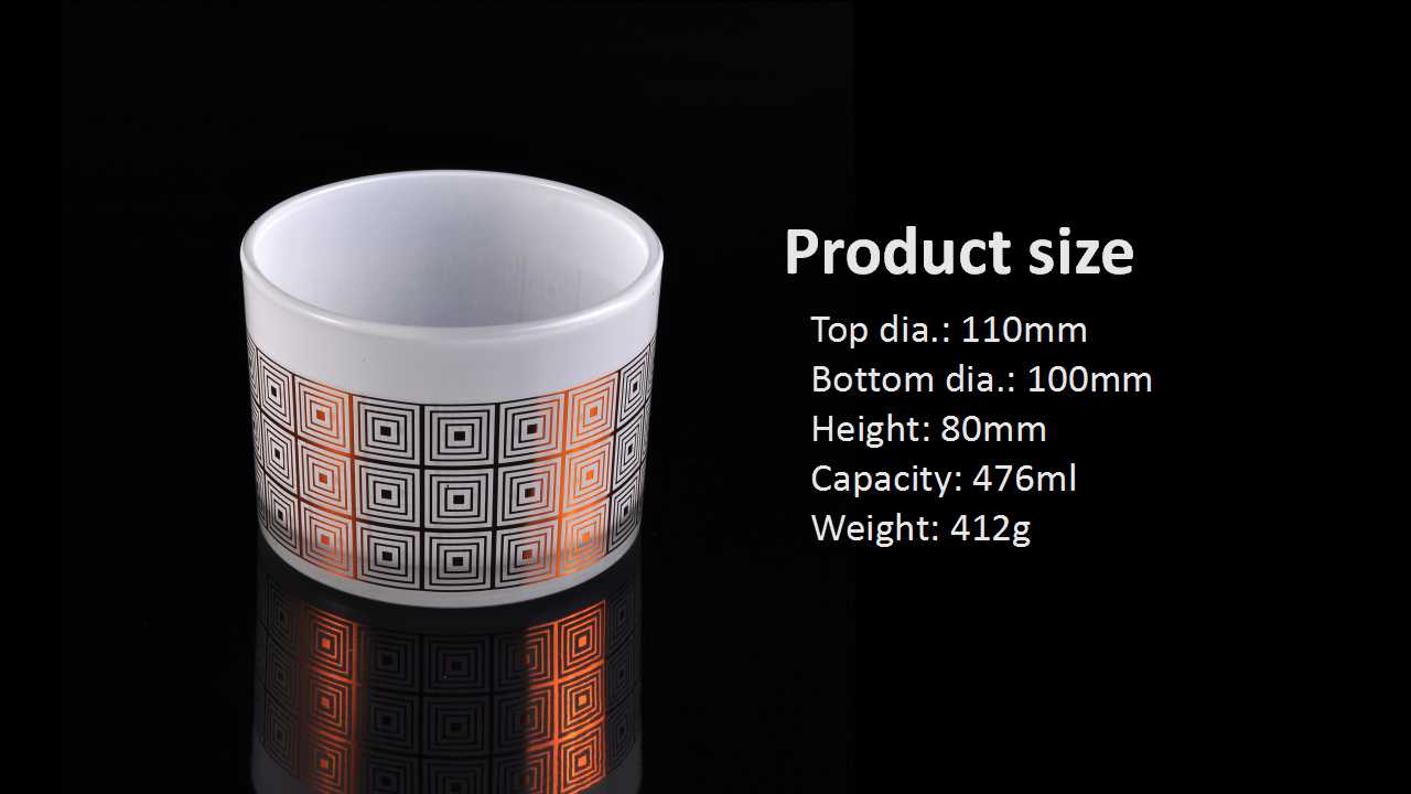 3 Wicks Candle container Glass For Home Decoration Scented Candles