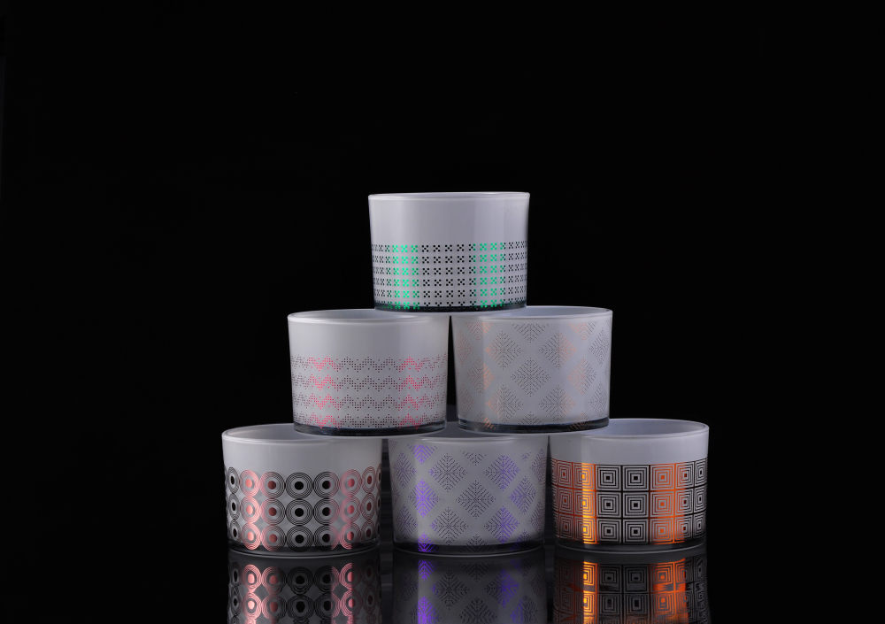 3 Wicks Candle container Glass For Home Decoration Scented Candles