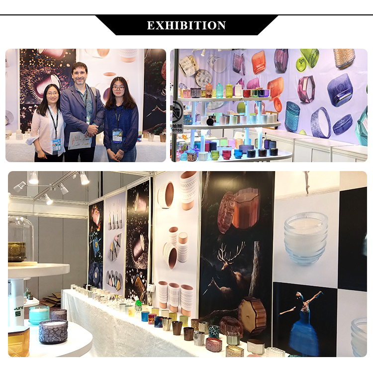 crystal glass candle jar