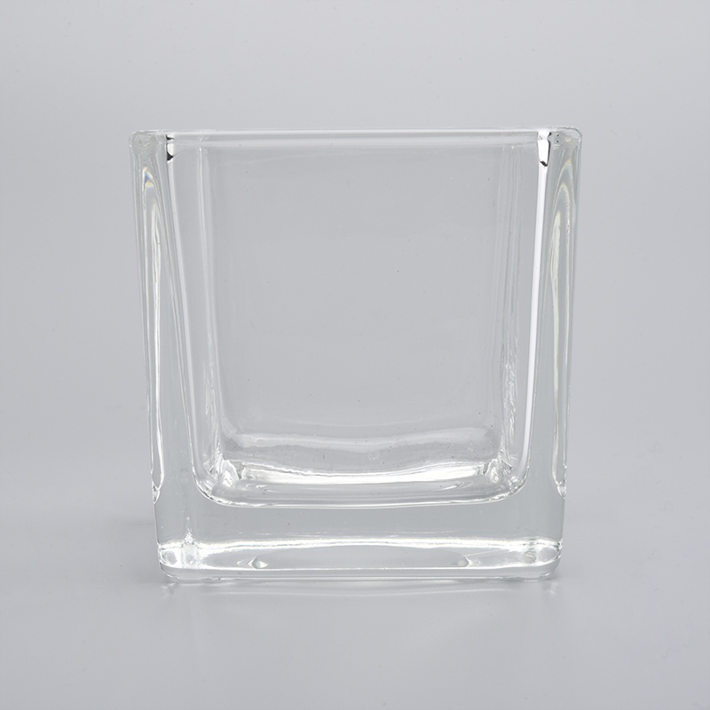 120ml square glass candle holders