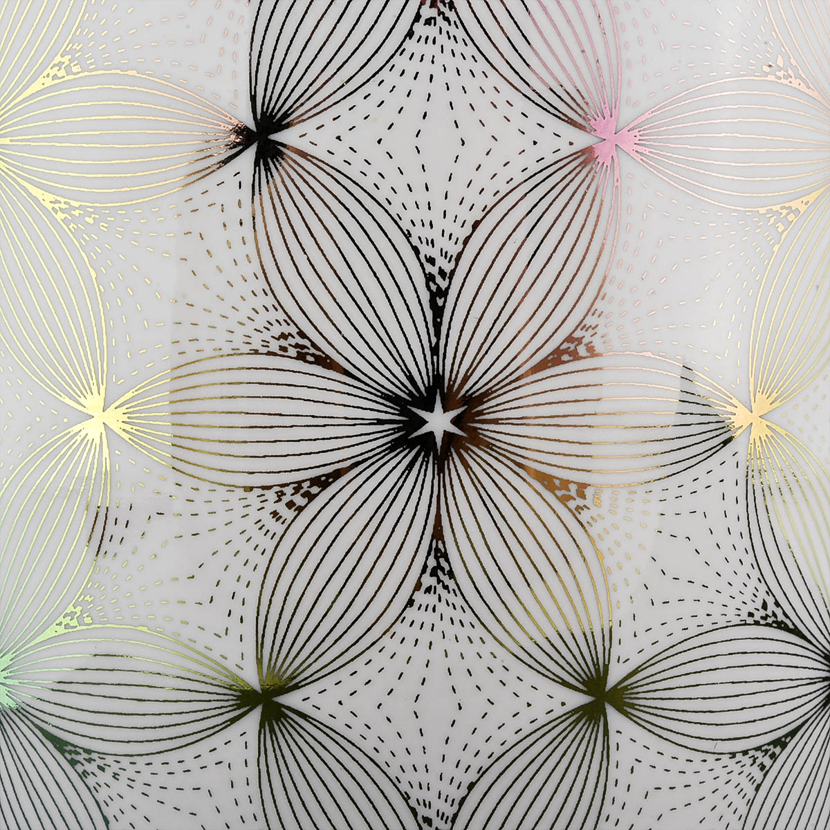 iridescent ceramic candle jar with printing artwork Item No .: SGXYT20112715 Top dia: 88mm Bottom dia: 45mm Height: 98mm Weight: 309g Capacity: 405ml  MOQ: 3000 pieces luxury iridescent ceramic candle jar with printing artwork