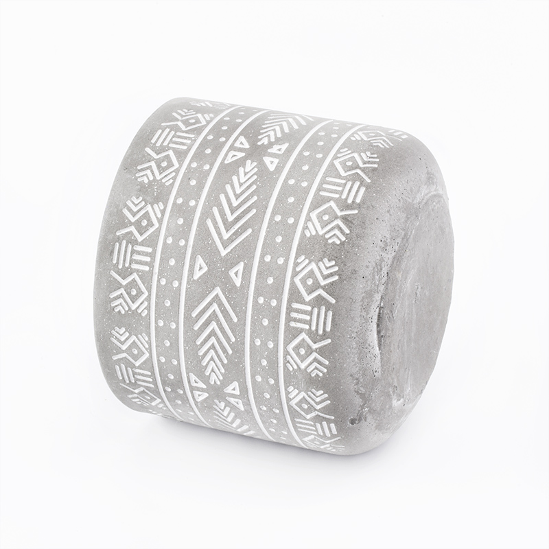 simple nordic style cement concrete candle holder for home decor 